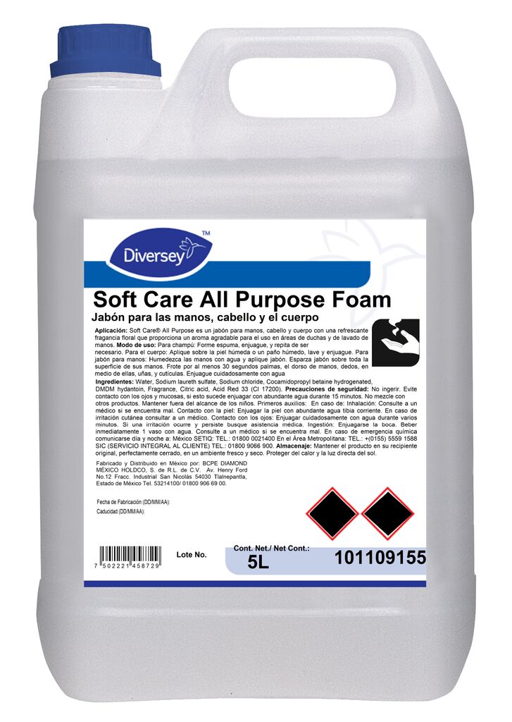SOFT CARE ALL PURPOSE FOAM 2x5L - Jabón para las manos